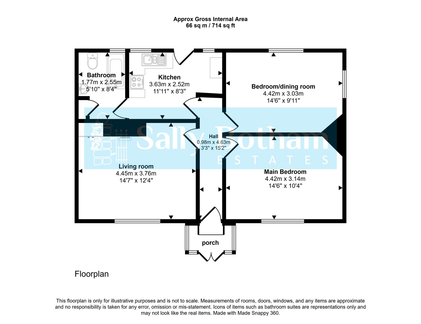 Floorplan for Holt Road, Hackney, Matlock, DE4 2QD