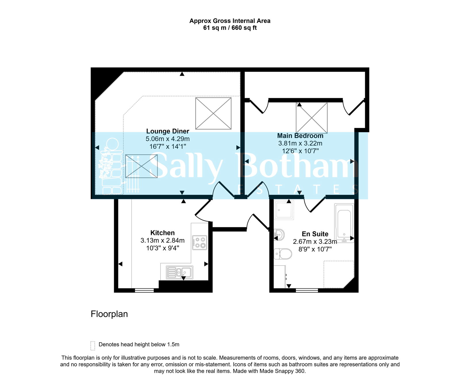 Floorplan for Smedley Street East, Matlock, DE4 3FQ