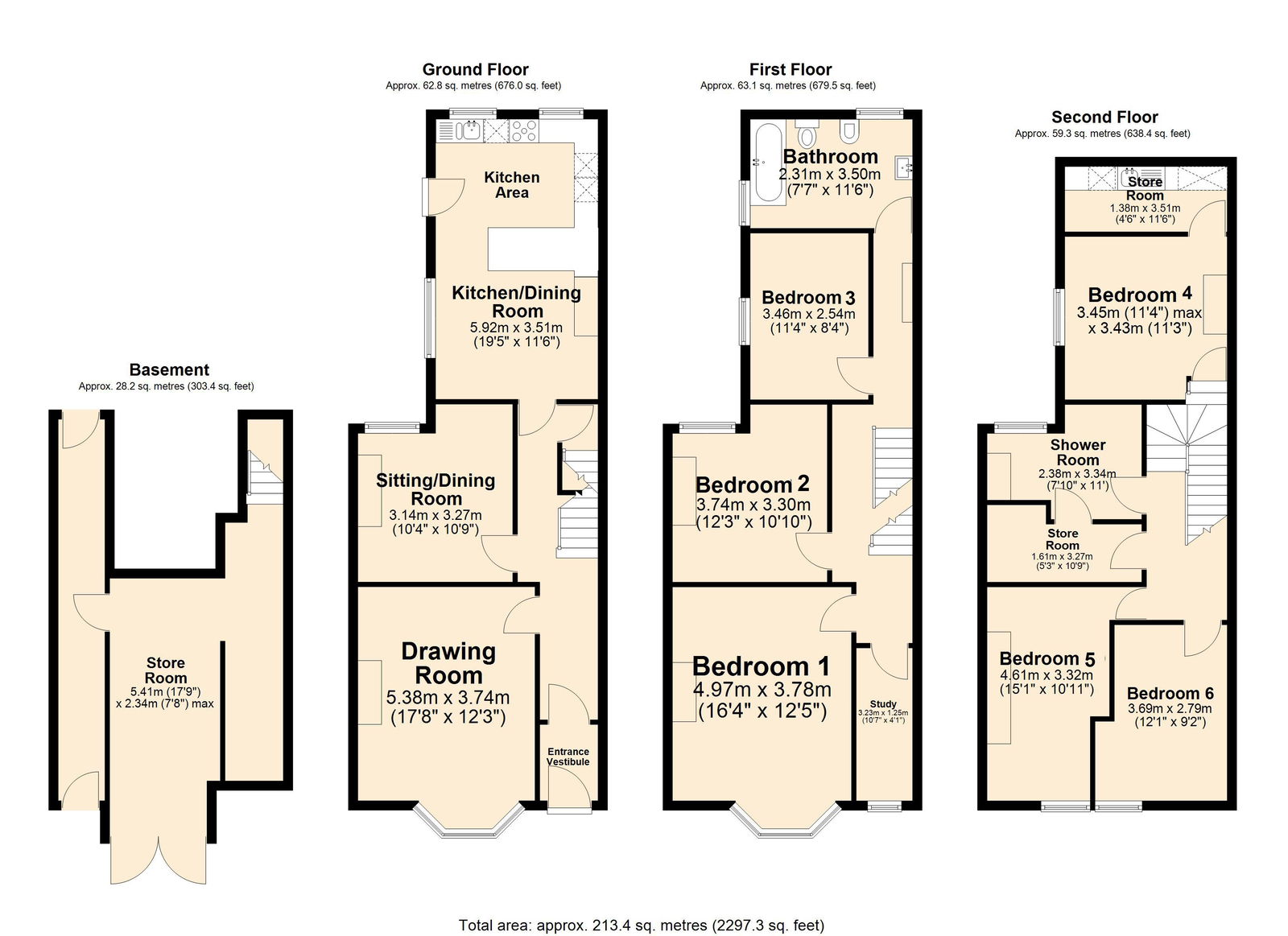 Floorplan for New Street, Matlock. DE4 3FH
