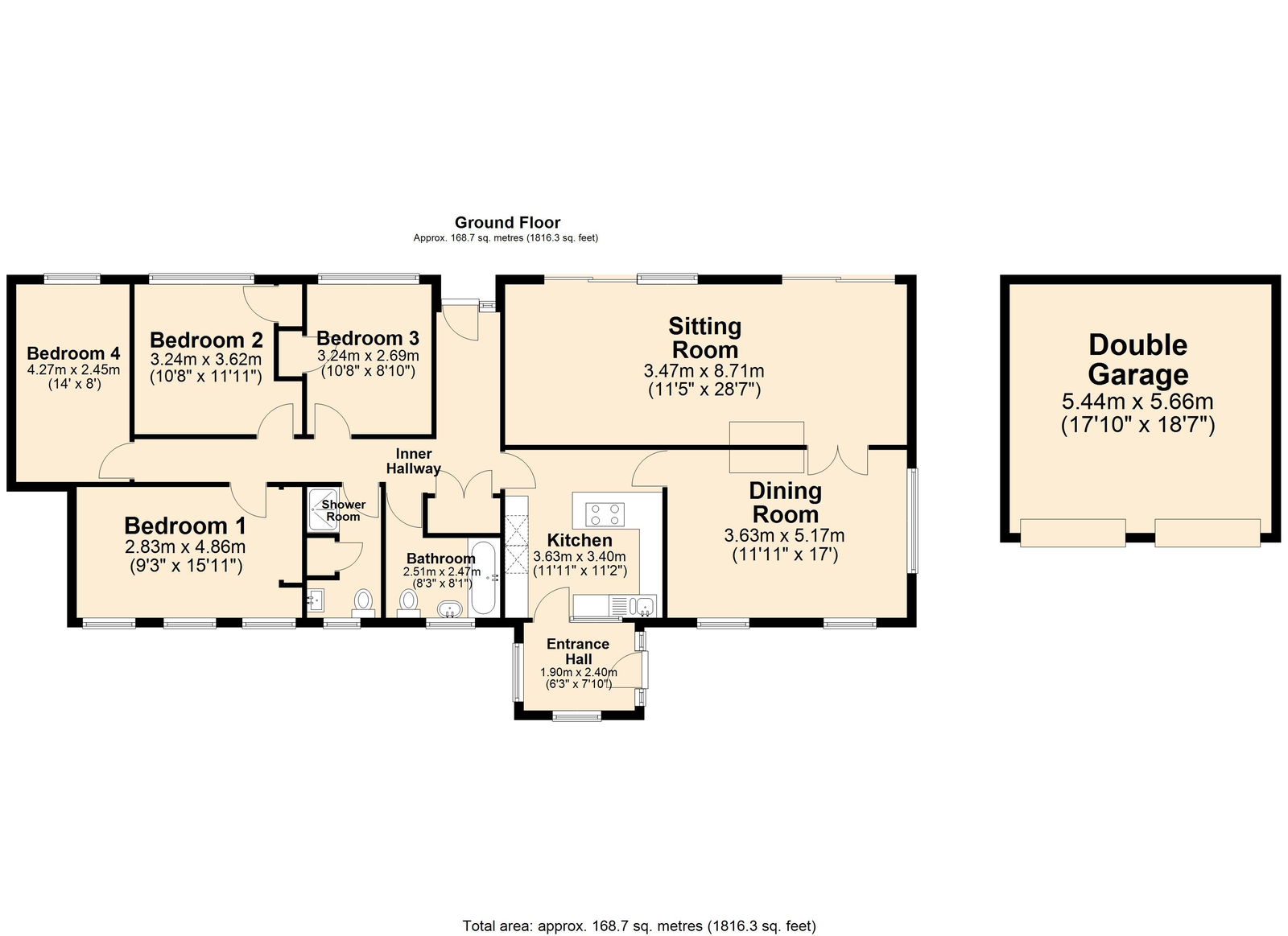 Floorplan for Sitch Lane, Oker, Matlock
