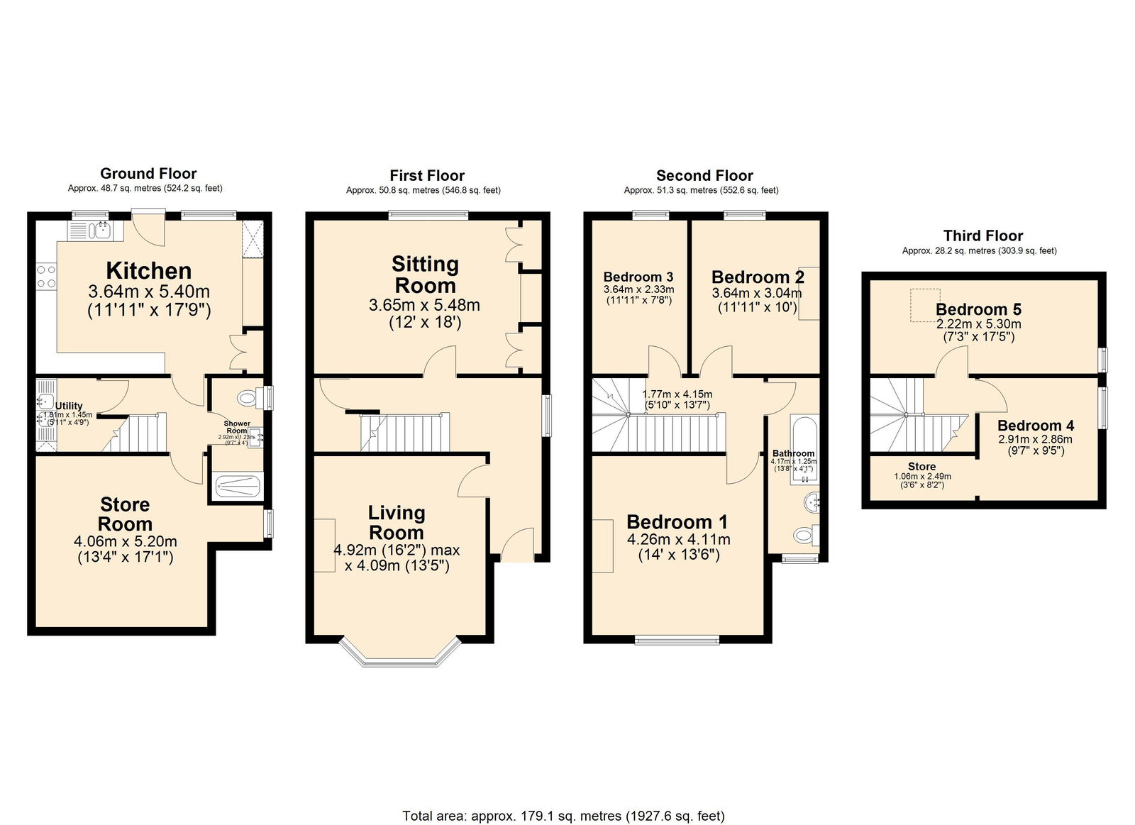 Floorplan for St. Joseph Street, Matlock, DE4 3NG