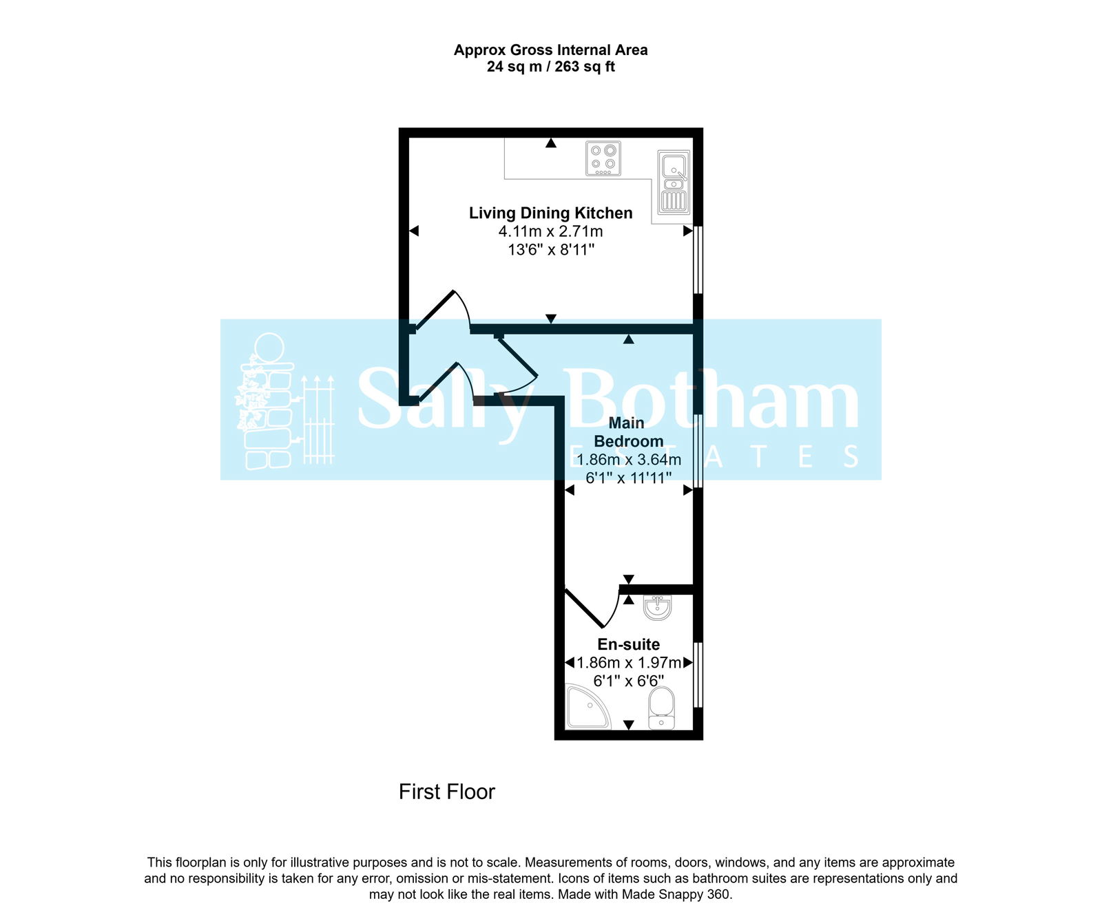 Floorplan for Dale Road, Matlock.