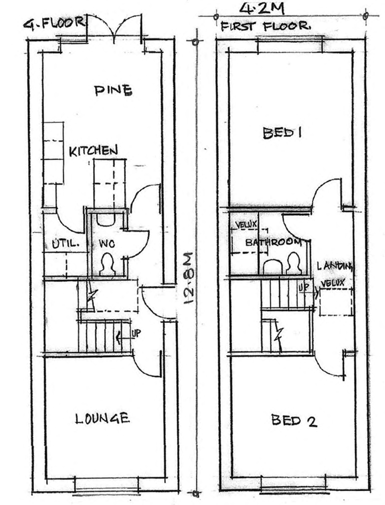 Floorplan for Apple Tree Close, North Wingfield, S42 5HR.