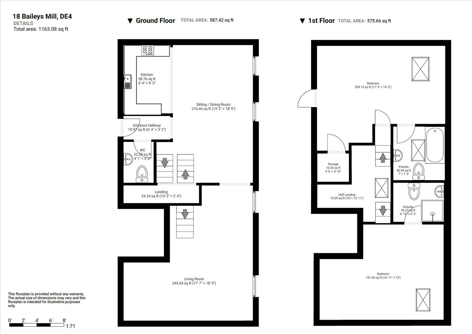 Floorplan for Baileys Mill, Bentley Brook, Matlock, DE4 5NR
