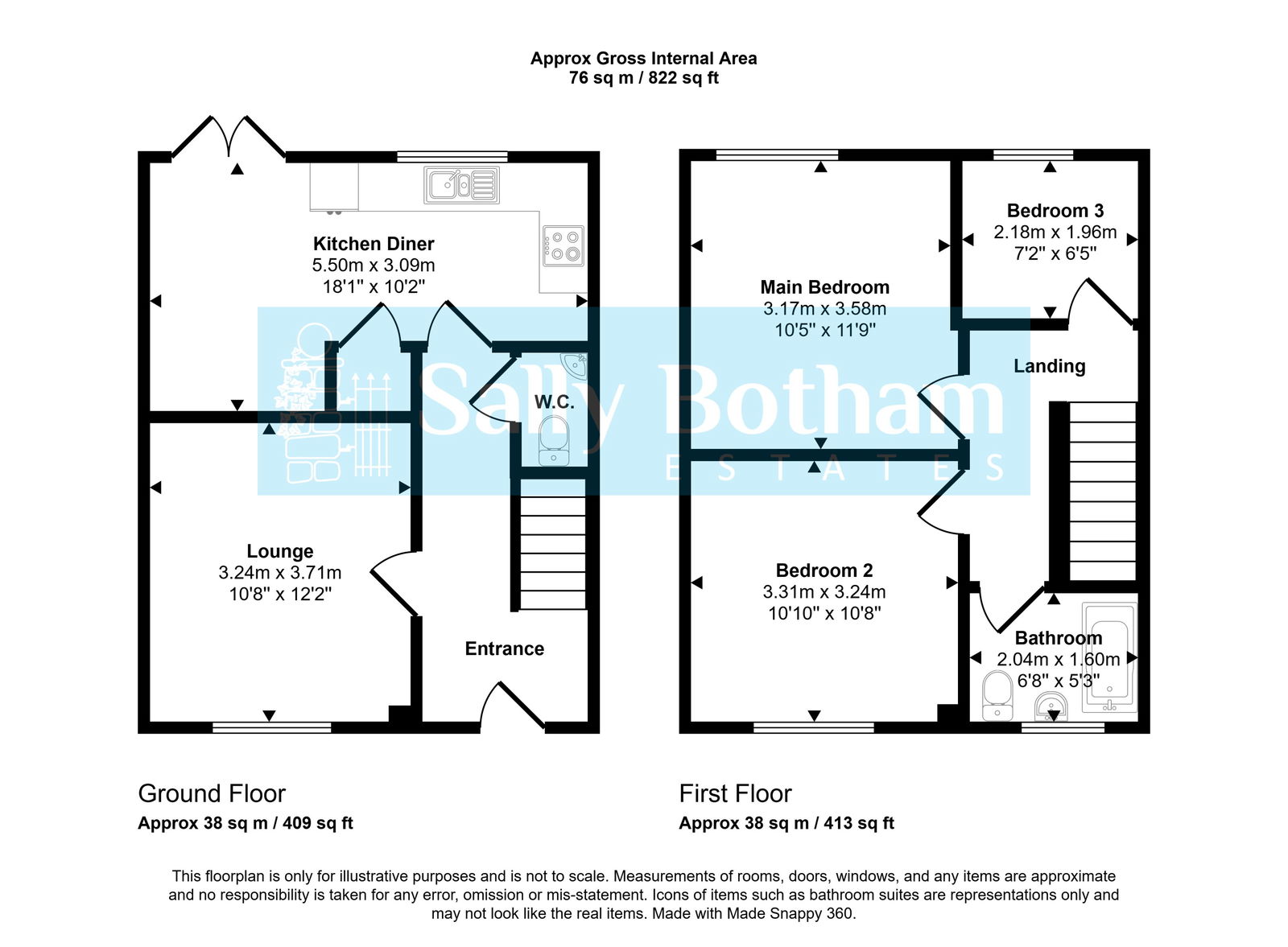 Floorplan for Olympian Way, Darley Dale, Matlock, DE4 2GX