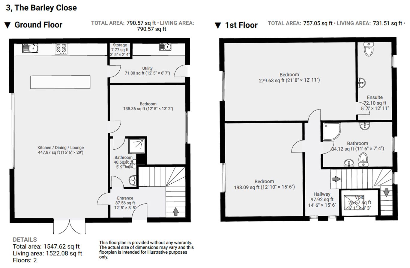 Floorplan for The Barley Close, Butts Road, Ashover.