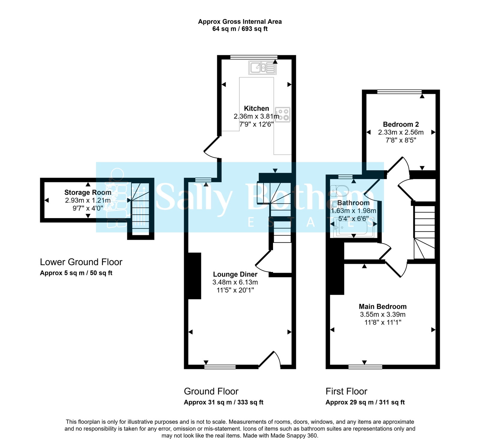 Floorplan for Church Lane, North Wingfield.