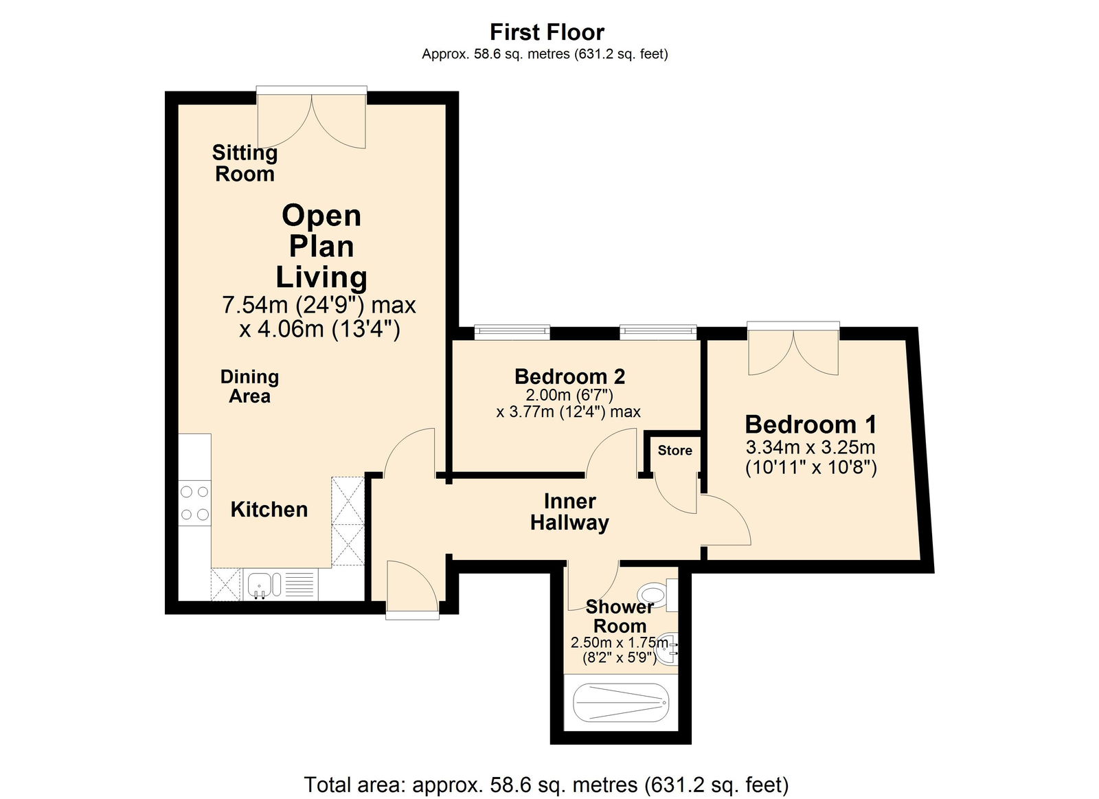 Floorplan for Baileys Mill, Bentley Brook, Matlock