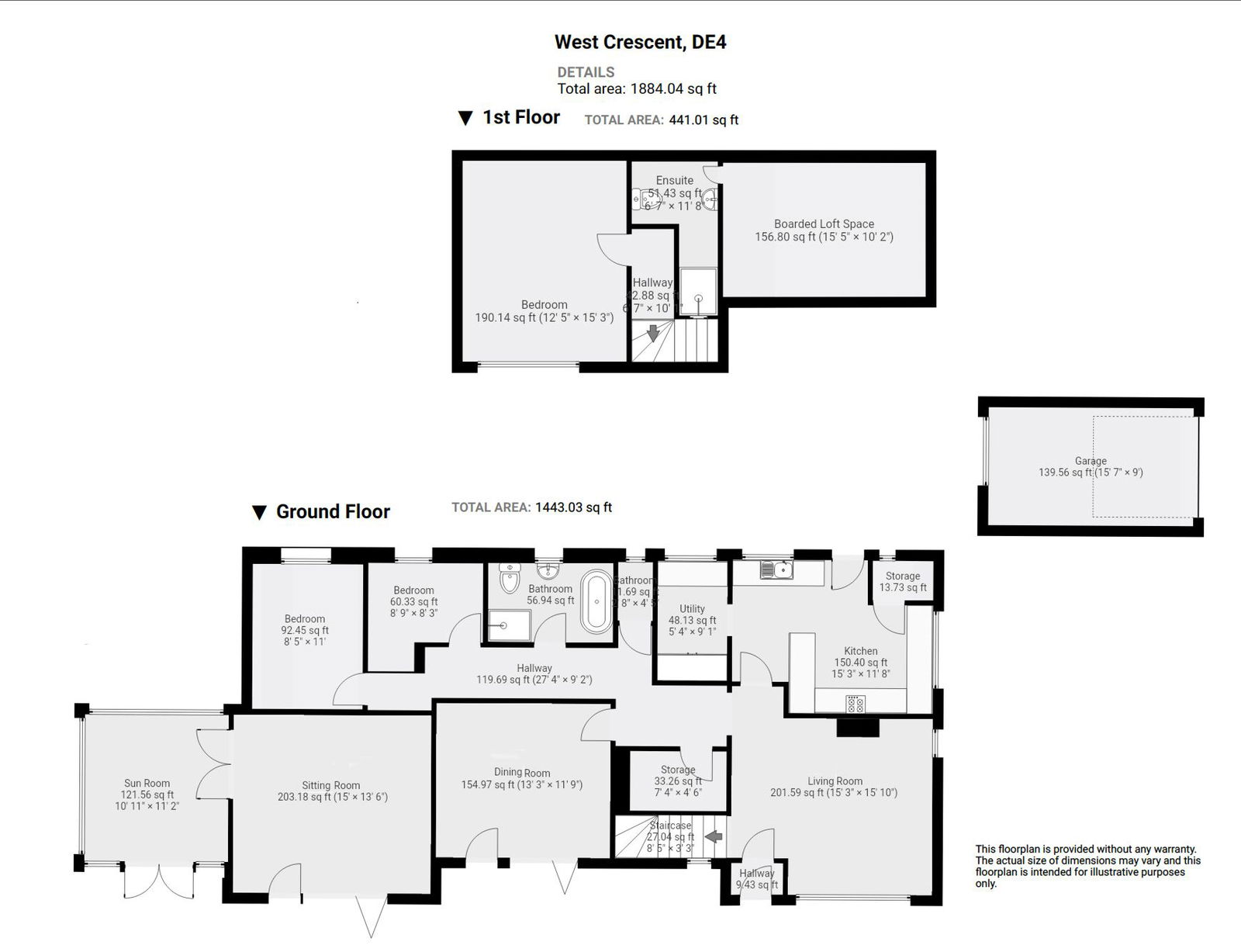 Floorplan for West Crescent, Matlock, DE4 3LB