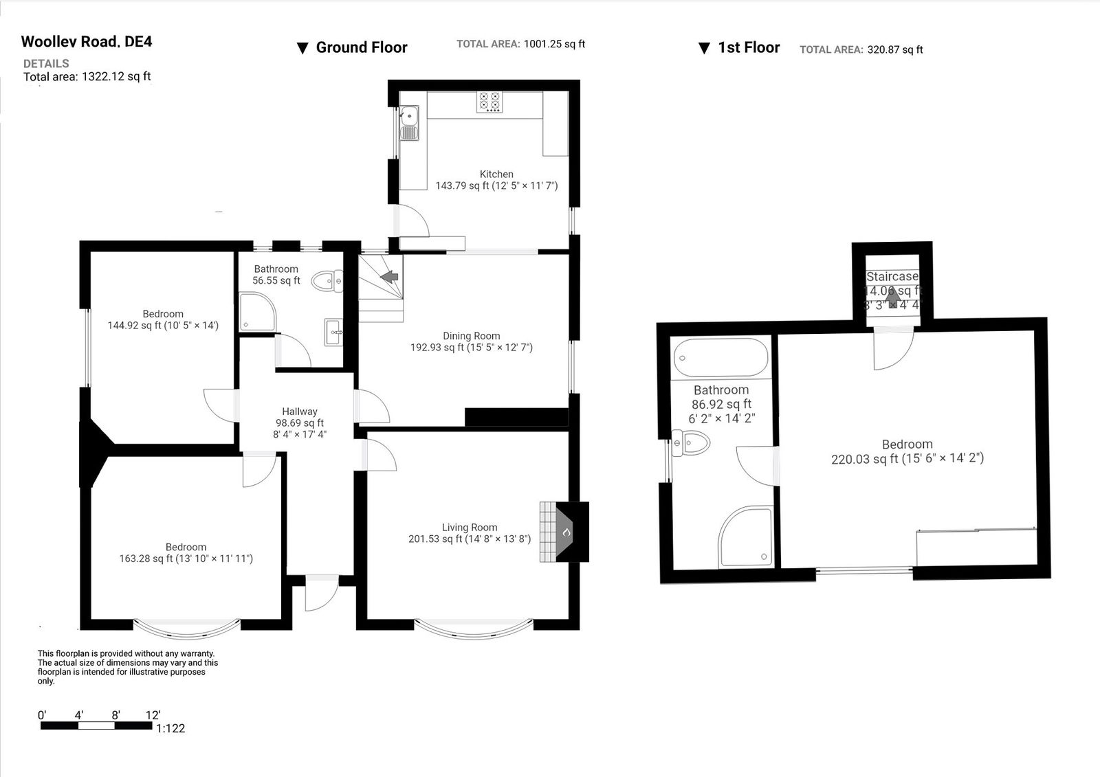 Floorplan for Woolley Road, Matlock, DE4 3HS