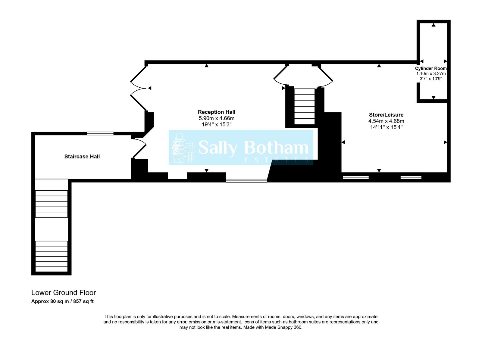 Floorplan for Overton, Ashover, Chesterfield, S45 0JR