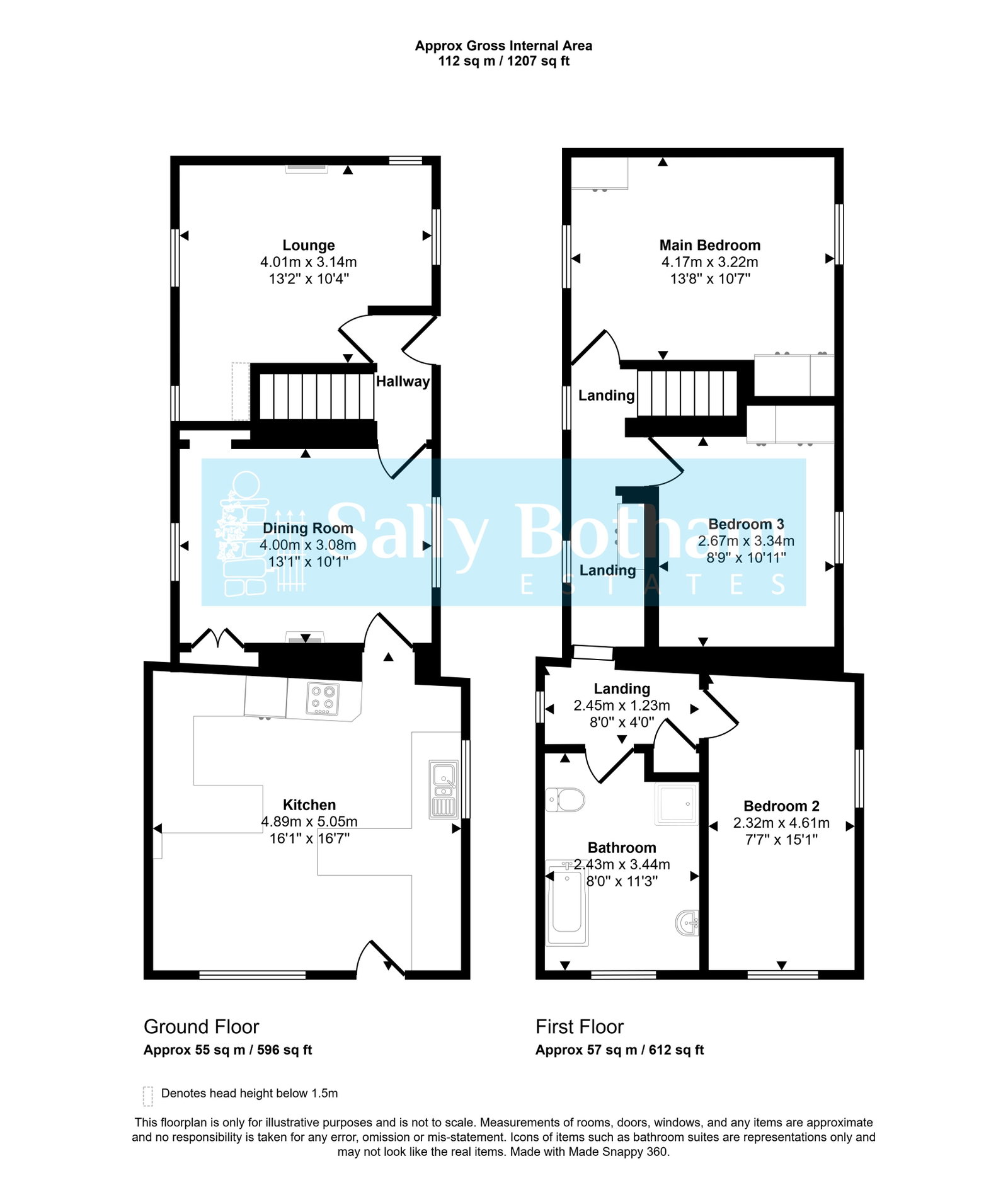 Floorplan for Kirby Lane, Darley Bridge, Matlock, DE4 2JS