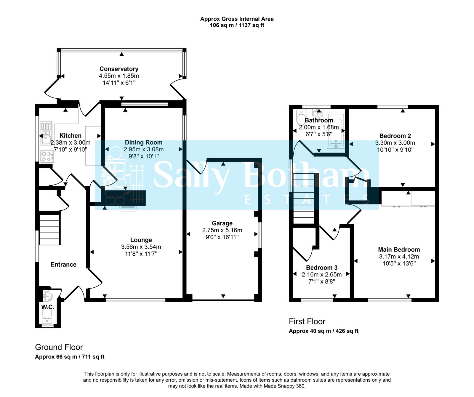 Floorplan for Wolds Rise, Matlock, DE4 3HH