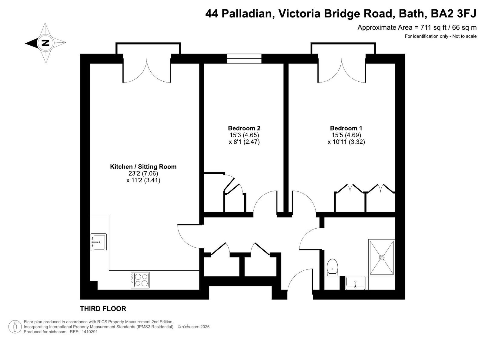 Floorplan for Palladian, Victoria Bridge Road, Bath, BA2 3FJ