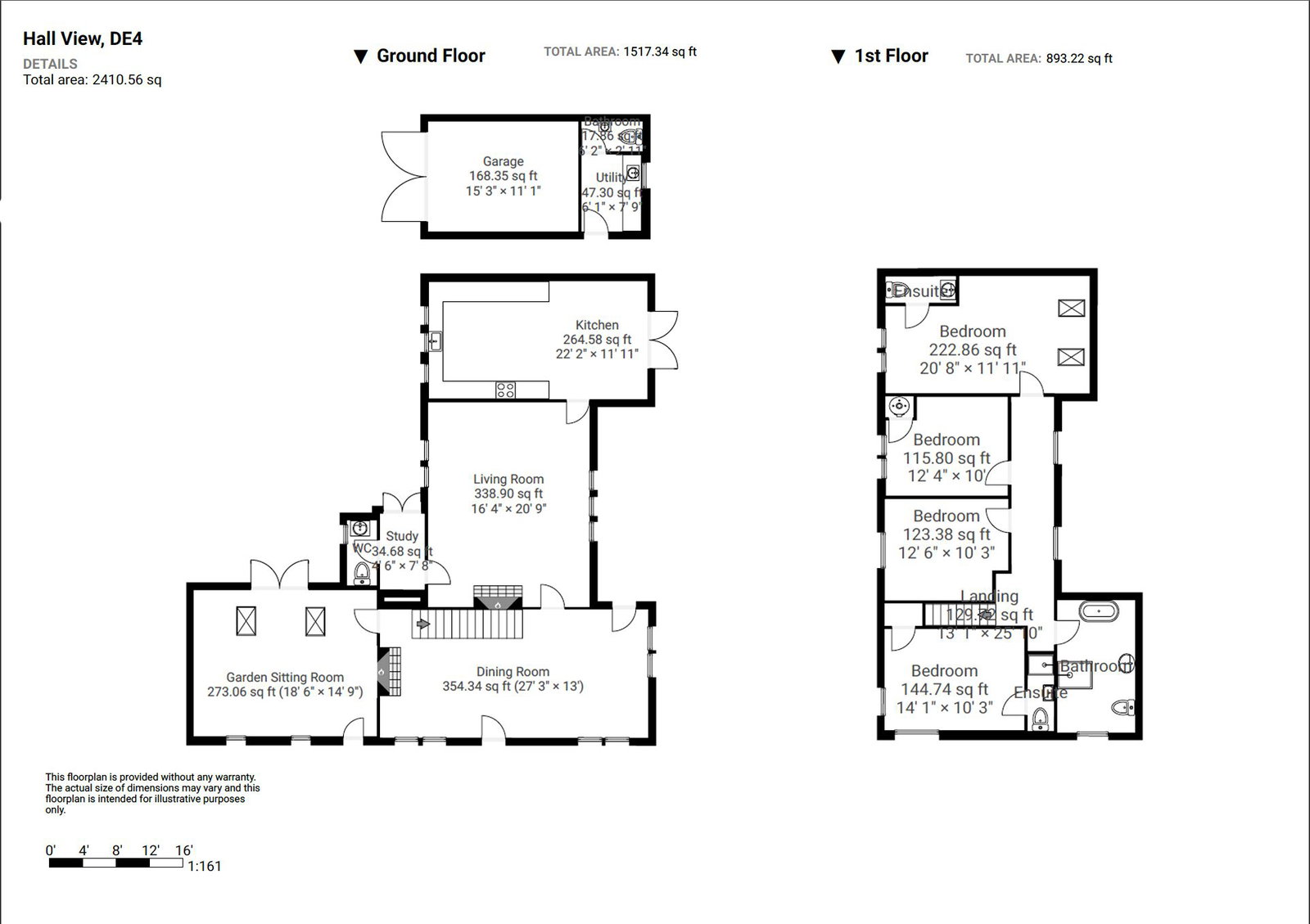 Floorplan for Snitterton, Matlock, DE4 2JG