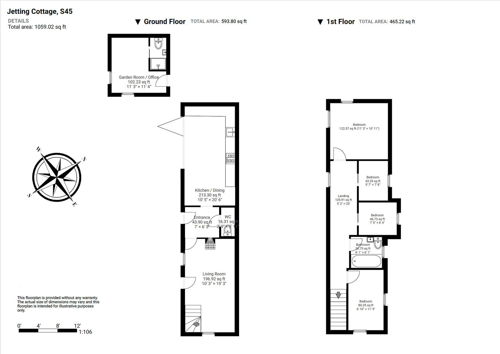 Floorplan for Jetting Street, Fallgate, Ashover.