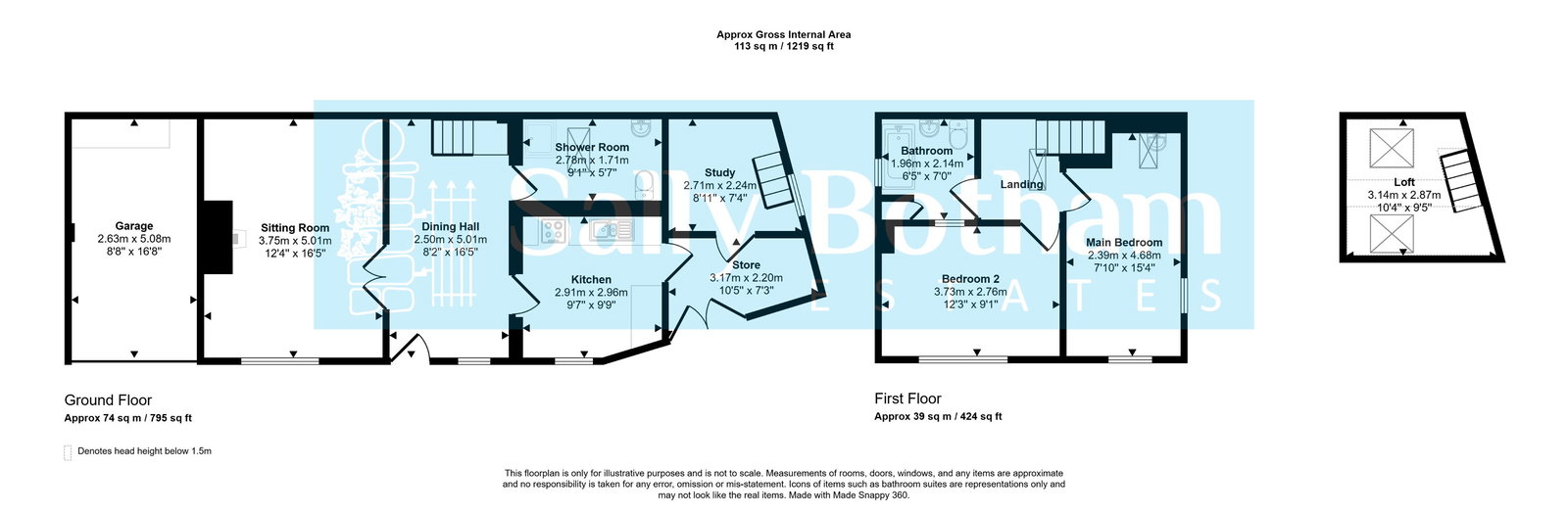 Floorplan for The Miers, Birchover