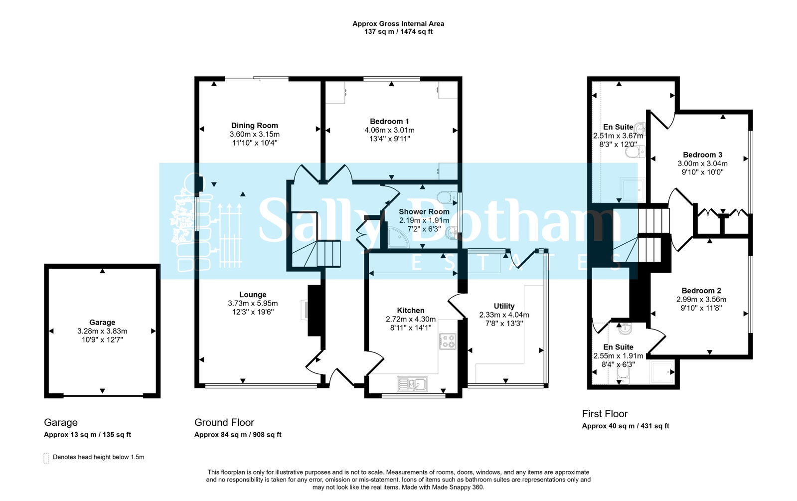 Floorplan for Castle View Drive, Cromford.