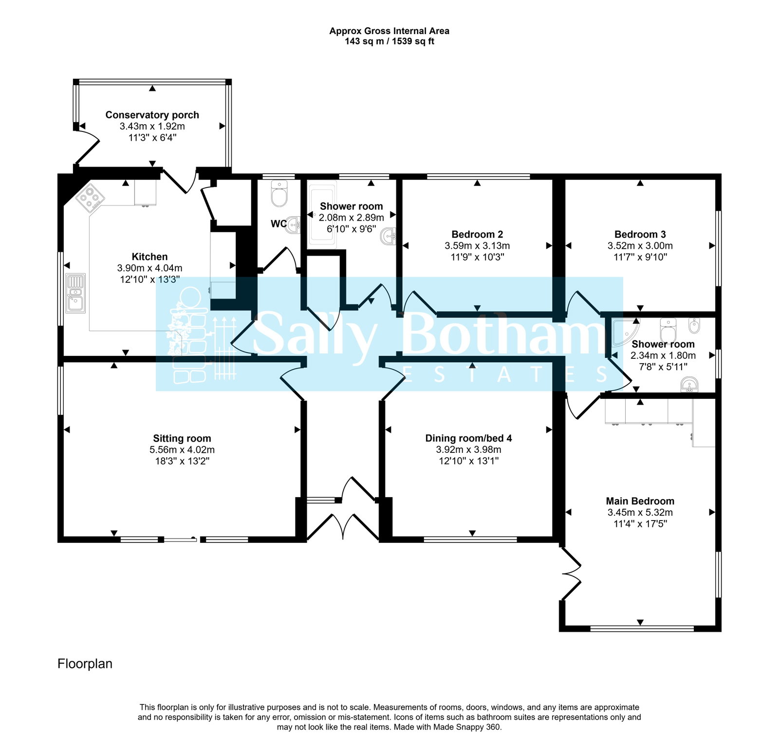 Floorplan for Uppertown, Bonsall, Matlock, DE4 2AW