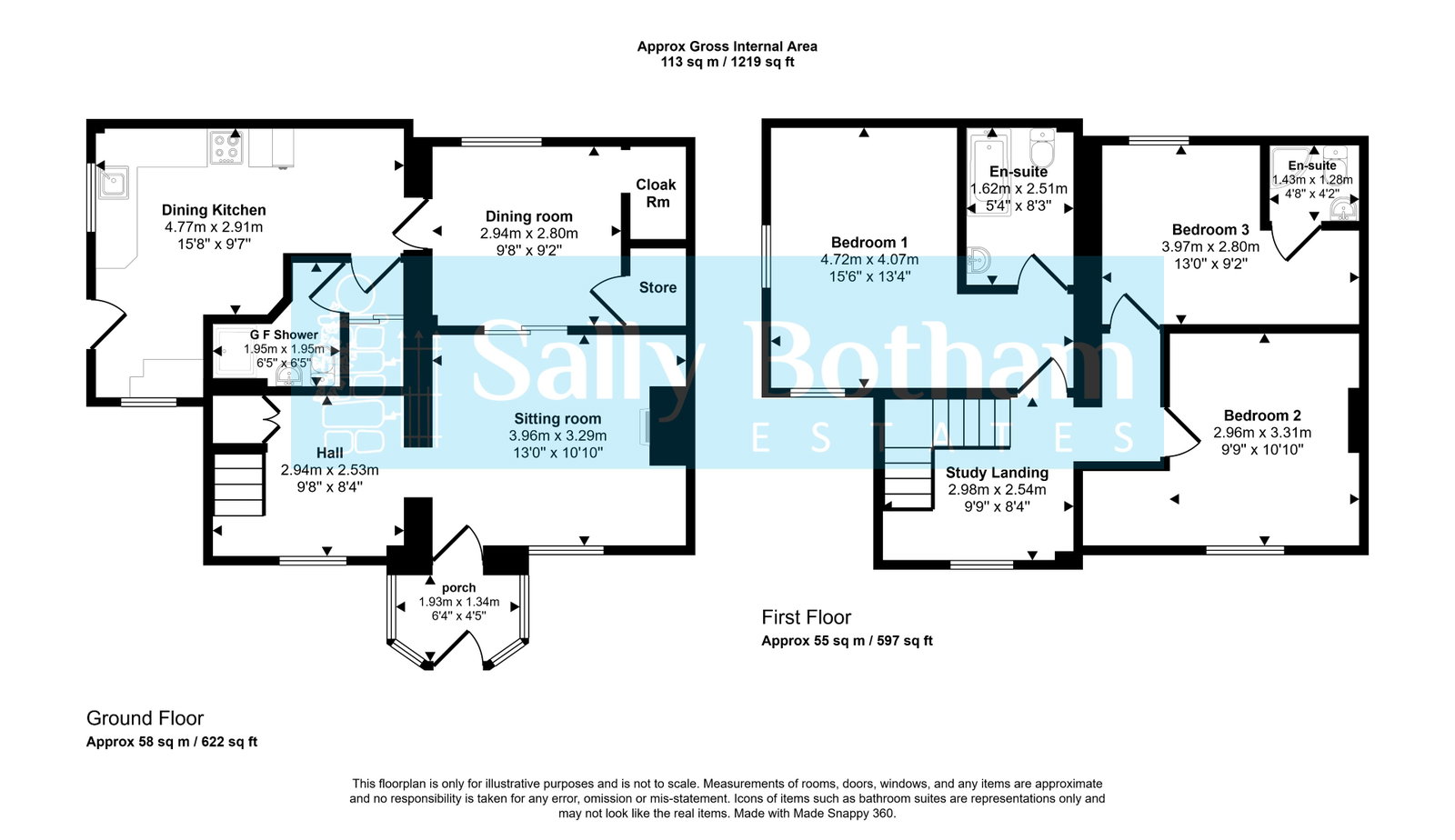 Floorplan for Smedley Street, Matlock, DE4 3LH