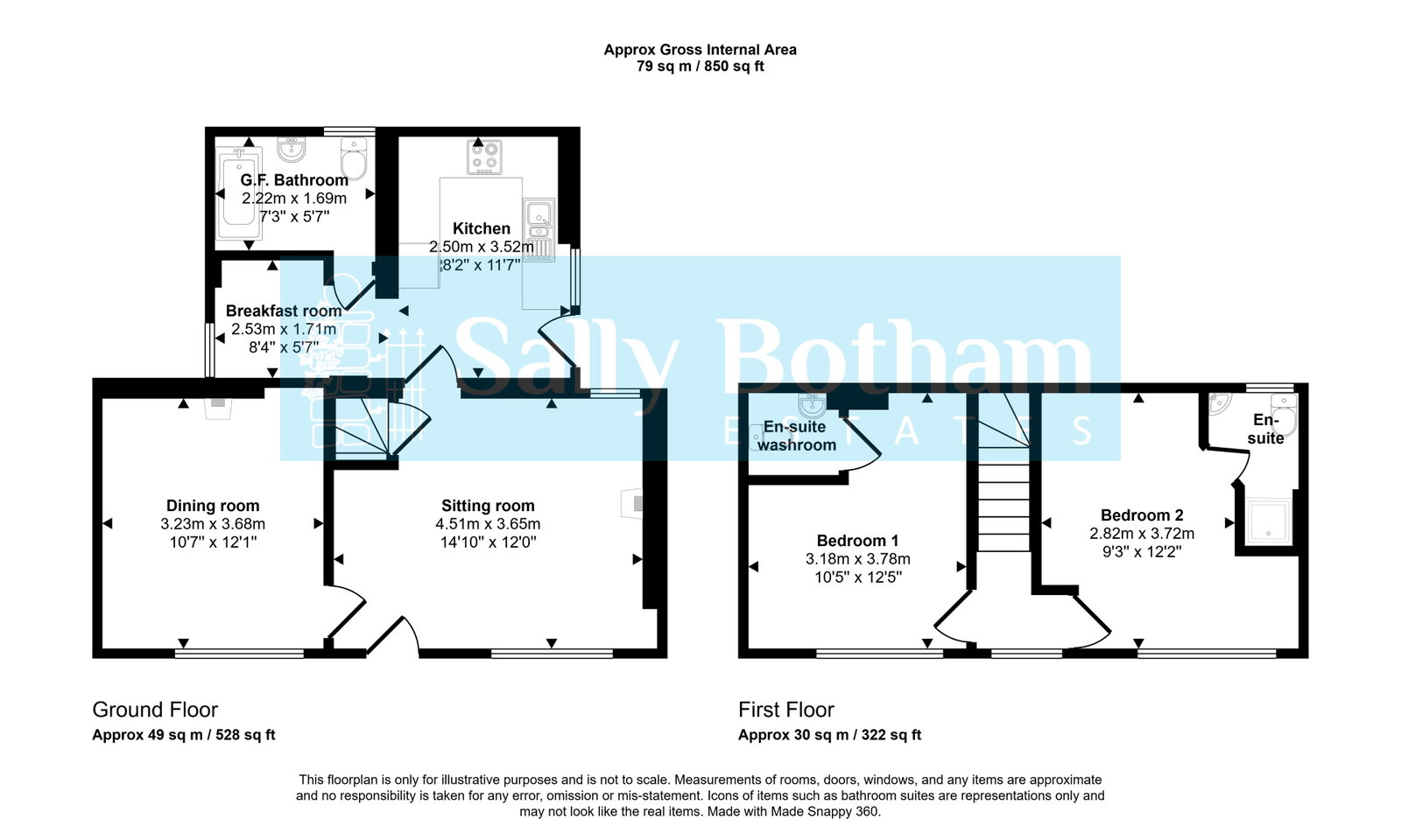 Floorplan for Church Street, Matlock, DE4 3BY