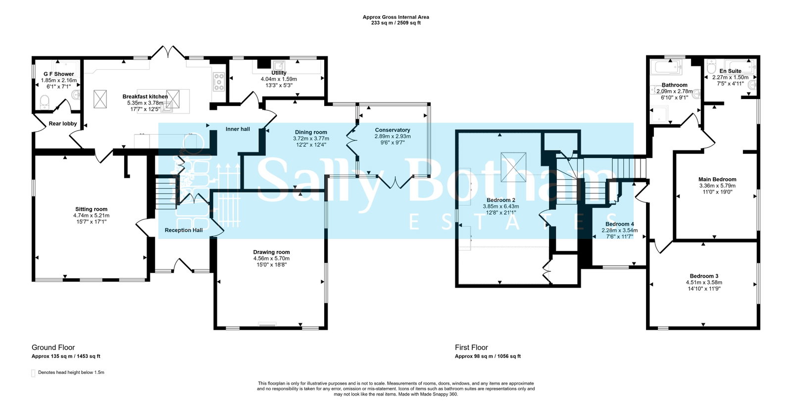 Floorplan for Uppertown, Ashover, Chesterfield, S45 0JB