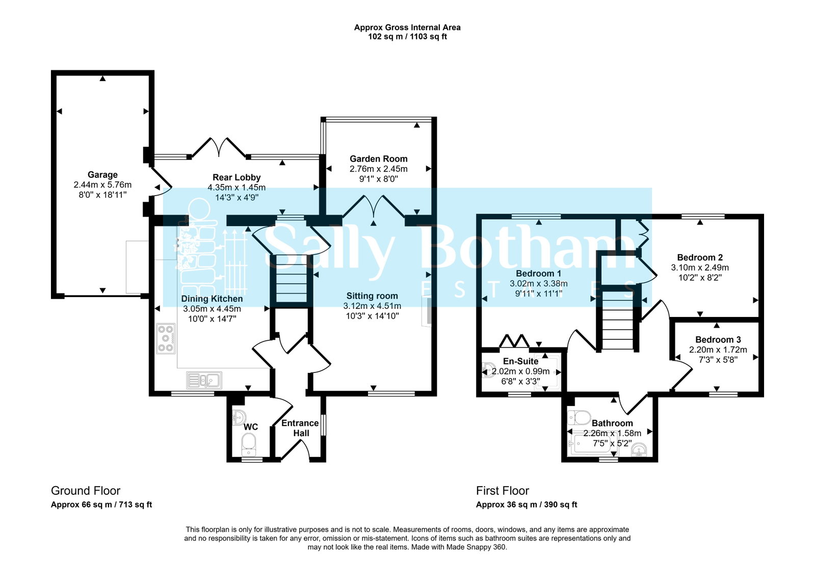 Floorplan for Riverbank, Rowsley, Matlock. DE4 2DY