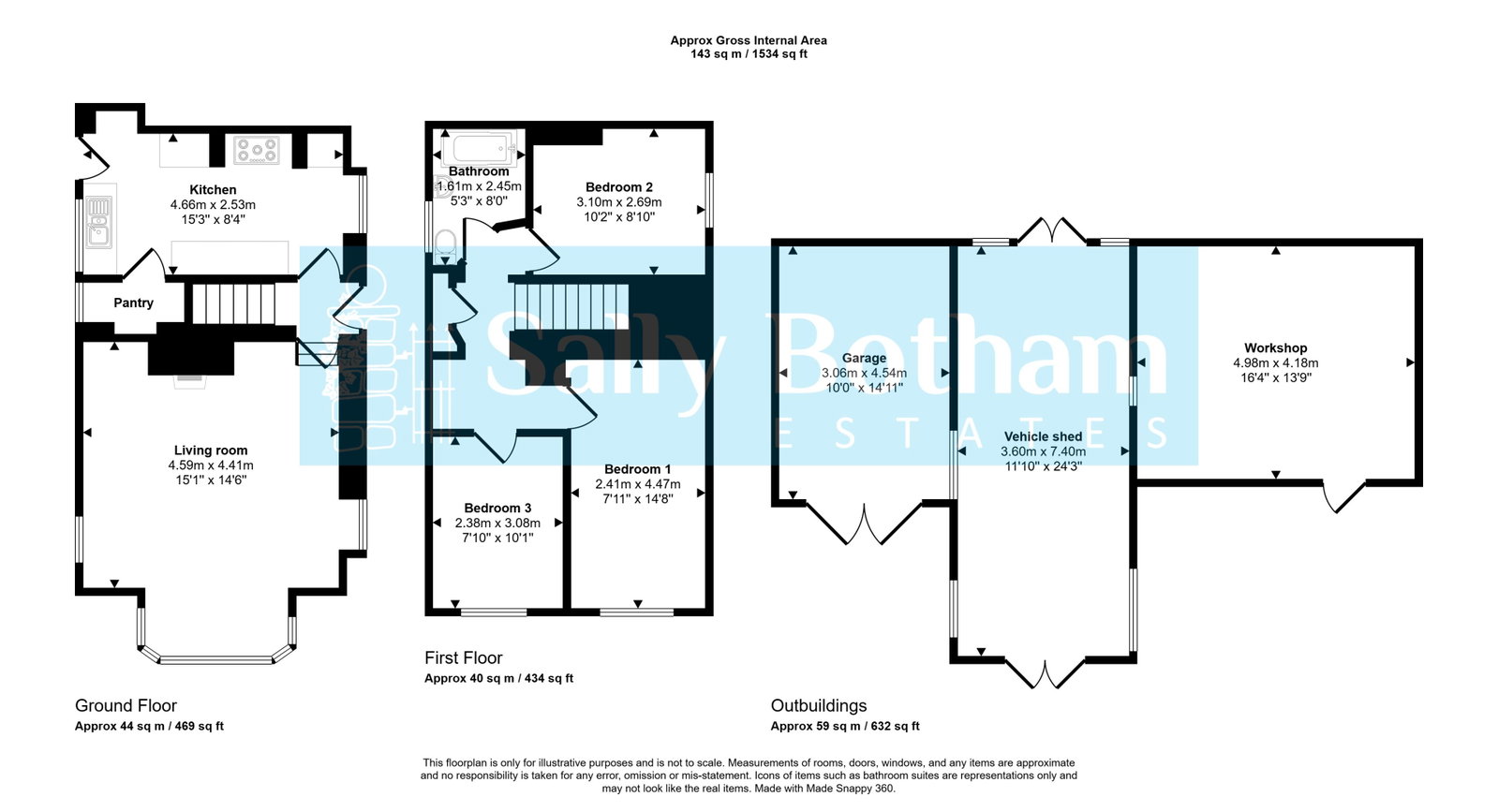 Floorplan for Chesterfield Road, Duckmanton. S44 5HU