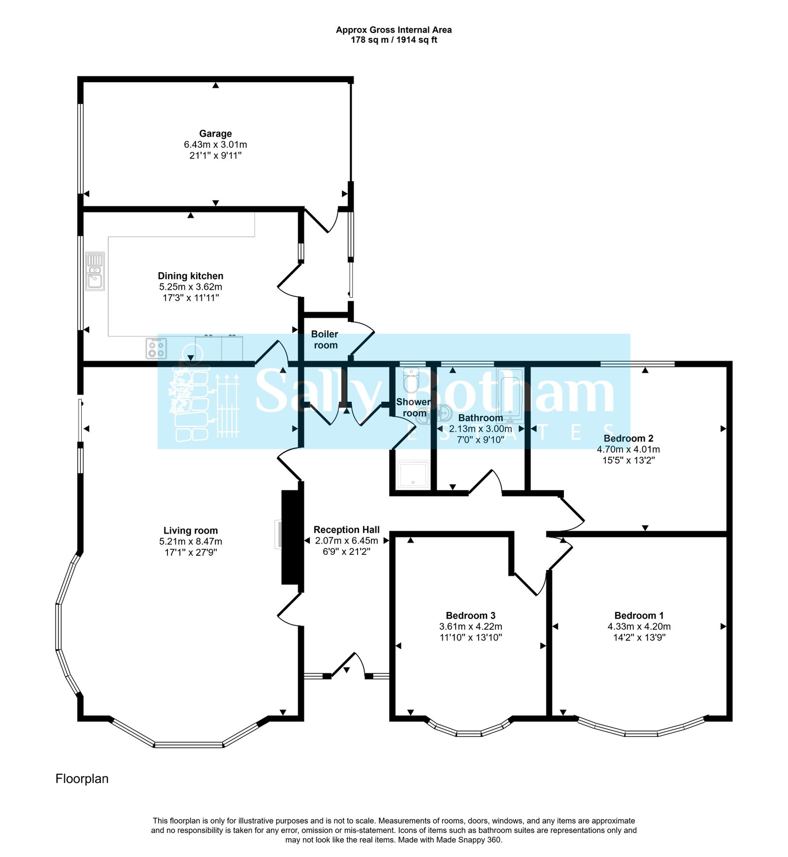 Floorplan for Riley Lane, Pentrich, DE5 3RR
