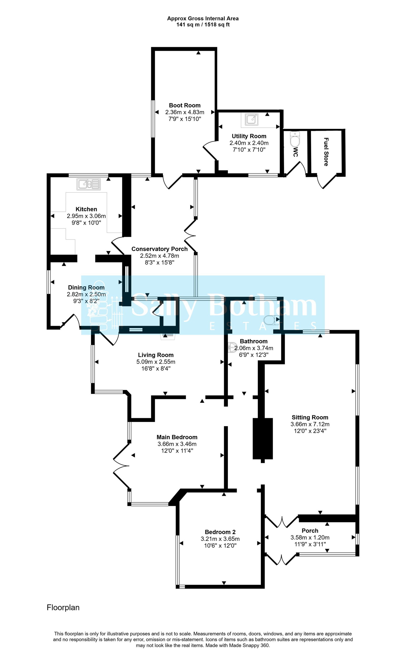 Floorplan for Sutton Spring Wood, Temple Normanton, S42 5DT