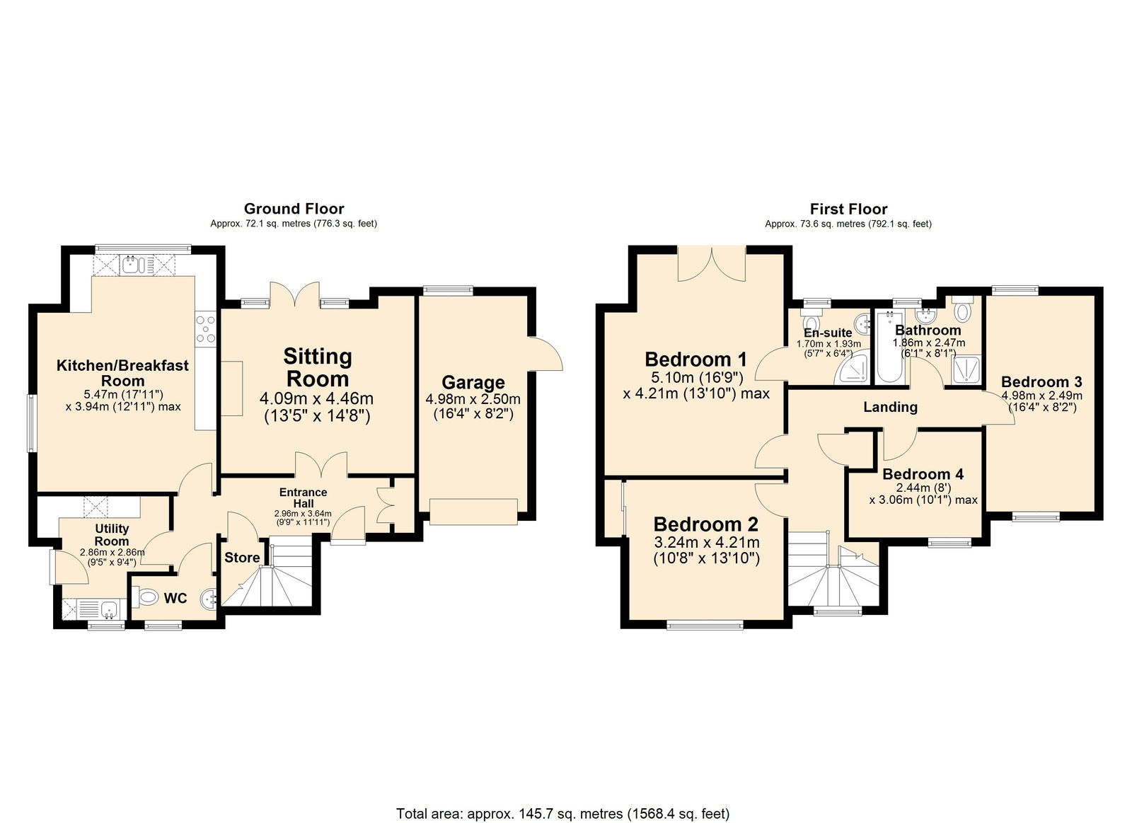 Floorplan for Moor Croft, Matlock, DE4 5LL