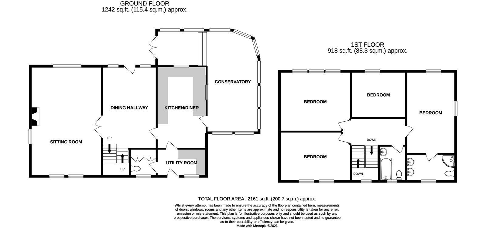Floorplan for Northwood Lane, Darley Dale DE4 2HS