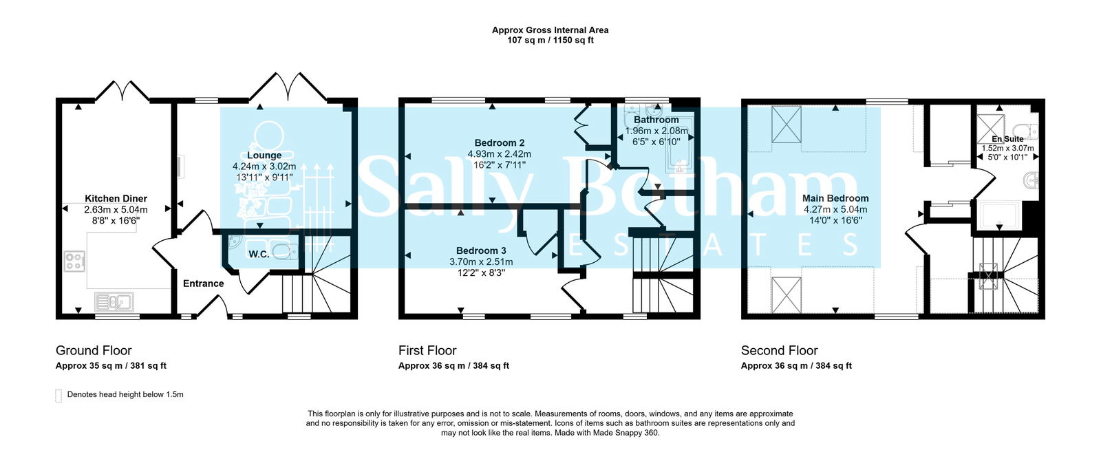 Floorplan for Hillside Gardens, Matlock