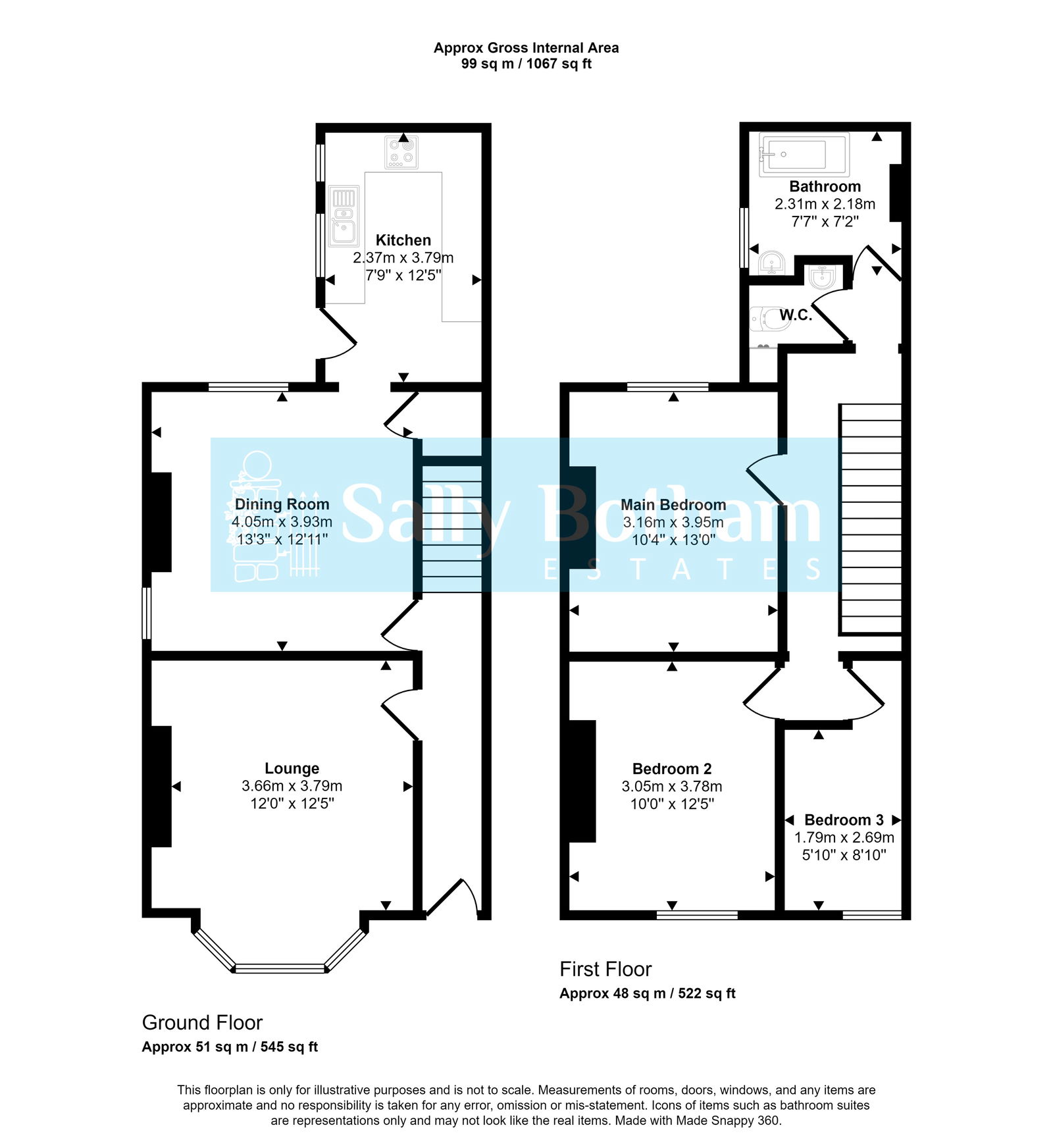 Floorplan for Smedley Street. Matlock