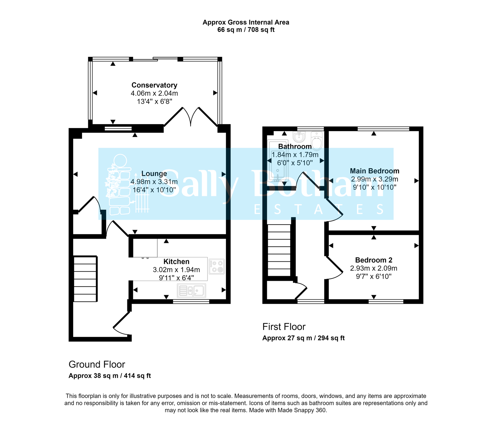 Floorplan for Megdale, Matlock.