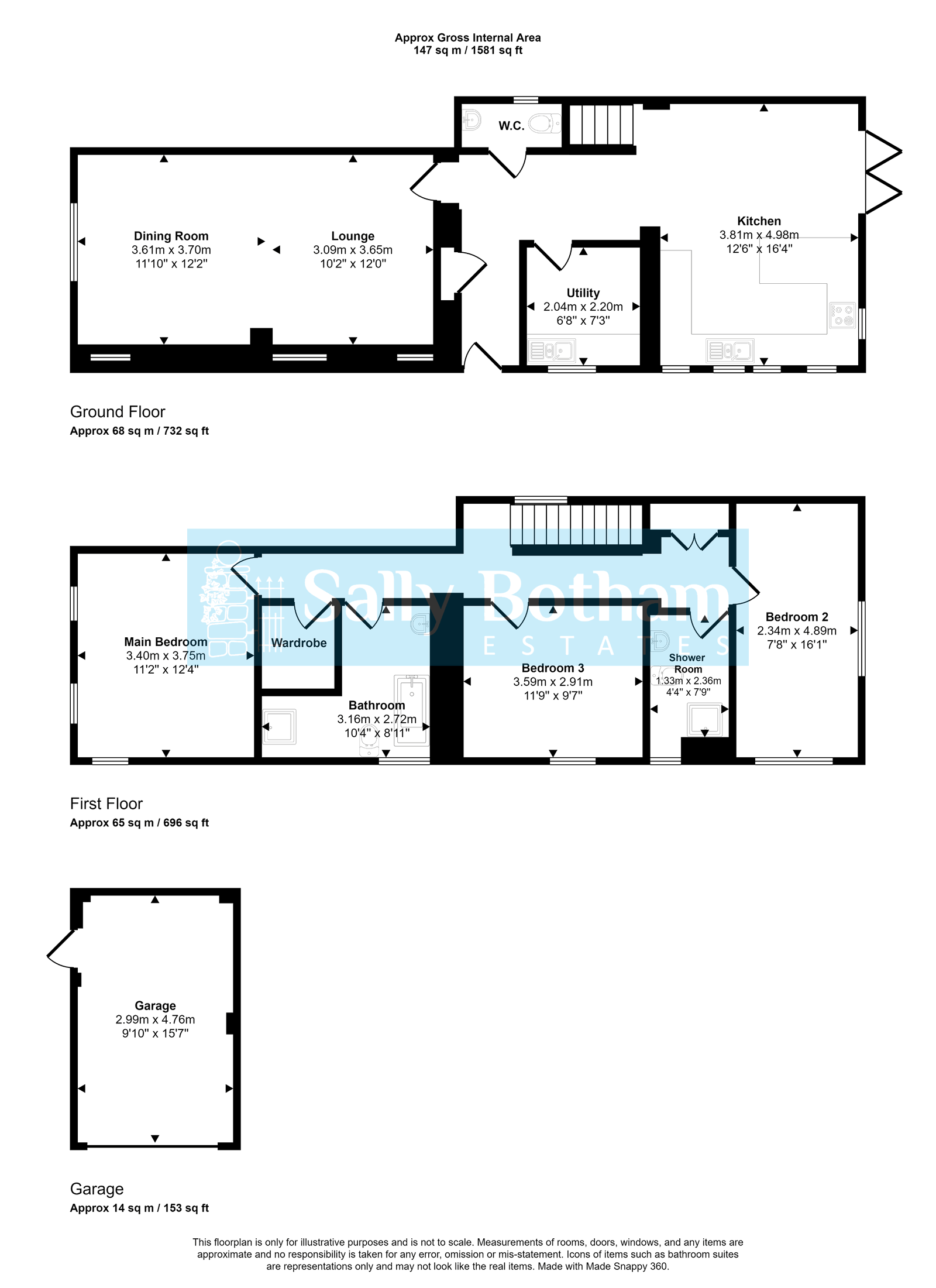 Floorplan for Church Lane, Brackenfield, Alfreton, DE55 6AQ