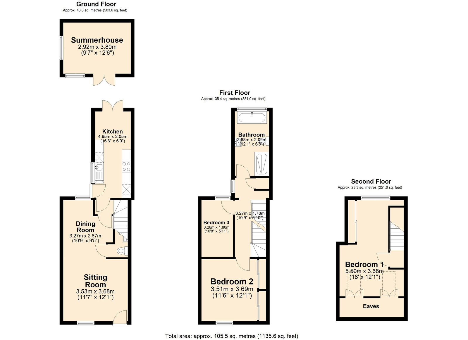 Floorplan for Farley Hill, Matlock. DE4 5LT