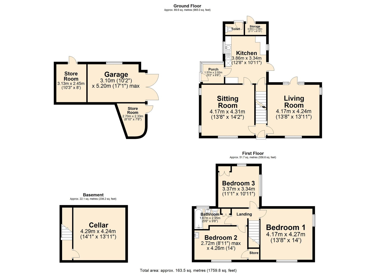 Floorplan for Hockley Lane, Ashover. S45 0EP