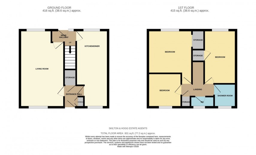 Floorplan for Wordsworth Road, Daventry, NN11 9BG