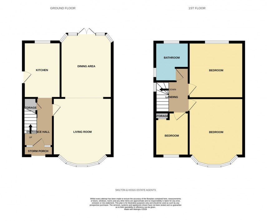 Floorplan for Loverock Crescent, Rugby, CV21 4AS