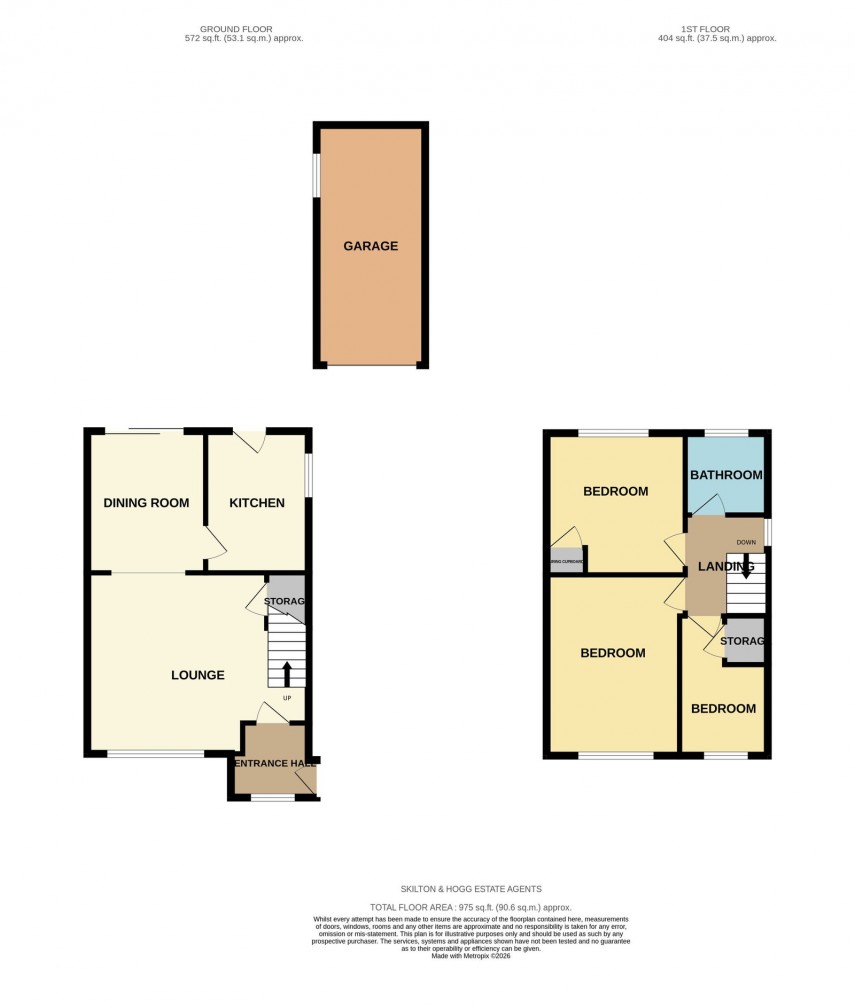 Floorplan for Sunningdale Drive, Daventry, NN11 4NZ