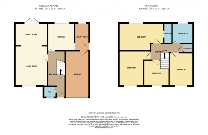 Floorplan for Worcester Way, Daventry, NN11 4TY