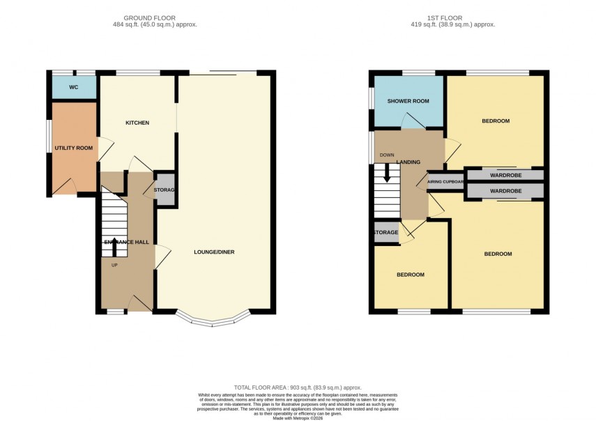 Floorplan for Thirlmere Close, Daventry, NN11 9EG
