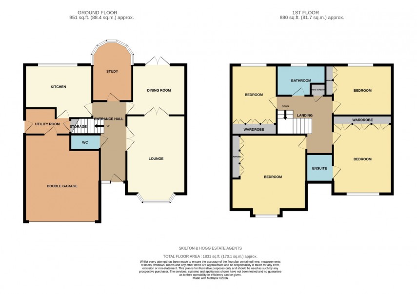 Floorplan for Preston Drive, Daventry, NN11 0GL