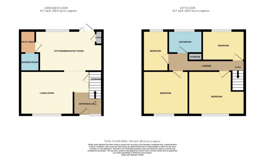 Floorplan for Tennyson Road, Daventry, NN11 9DQ