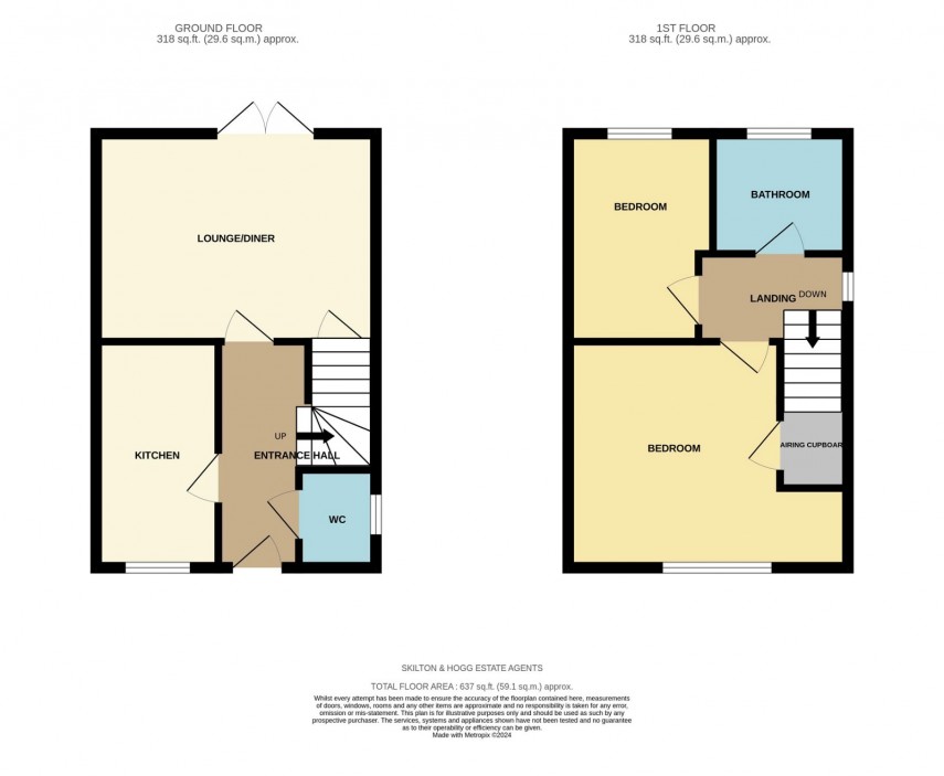 Floorplan for Oldbury Close, Cawston, Rugby, CV22 7ZB