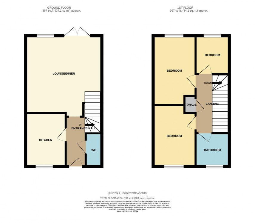 Floorplan for Althorp Close, Middlemore, Daventry, NN11