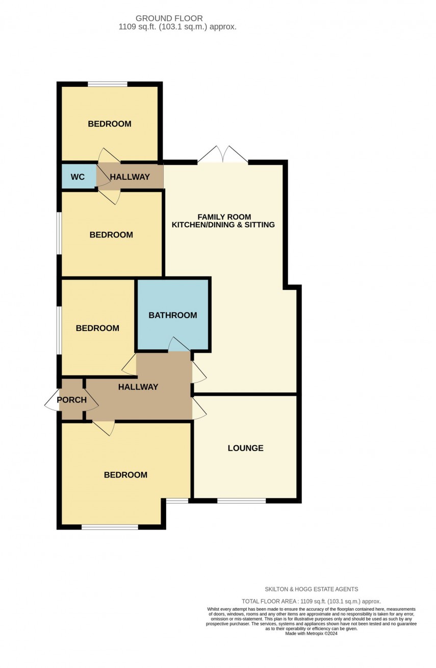 Floorplan for Crick Road, Rugby, CV21 4DY