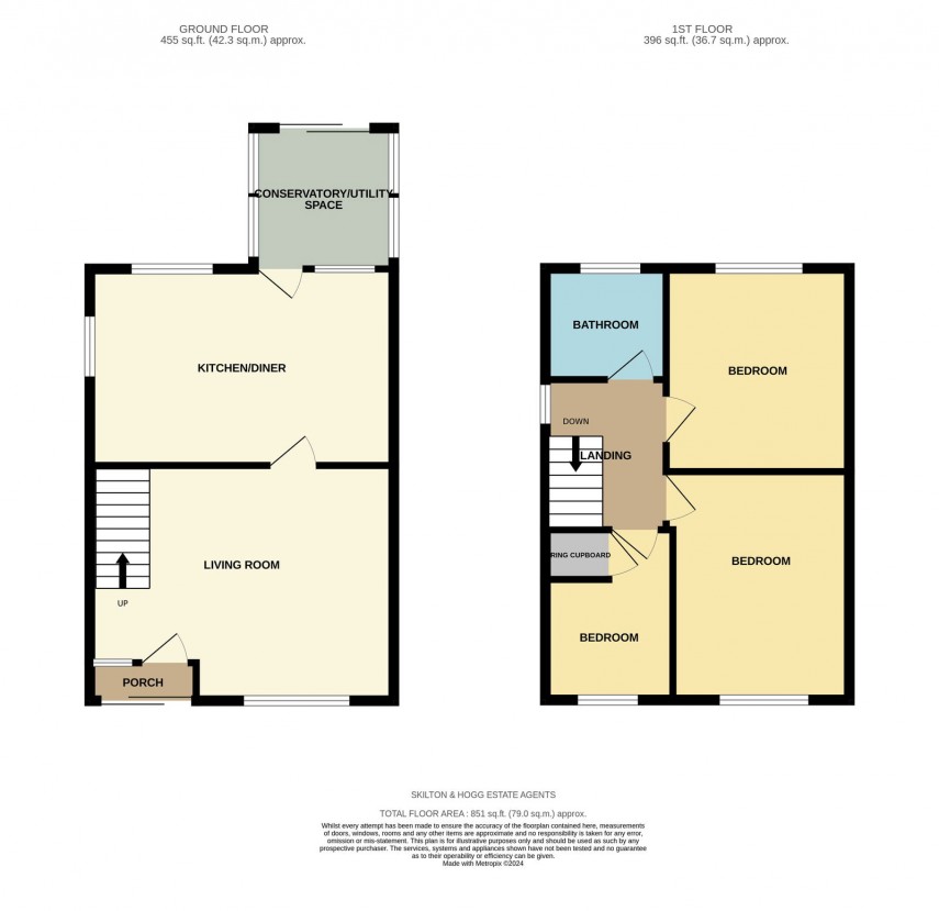 Floorplan for Gleneagles Close, Daventry, NN11 4PF