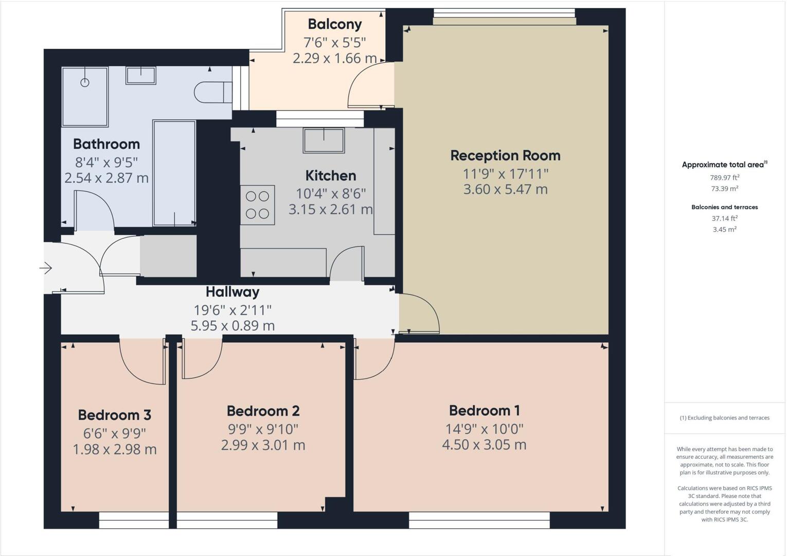 Floorplan for Sea Front, Hayling Island